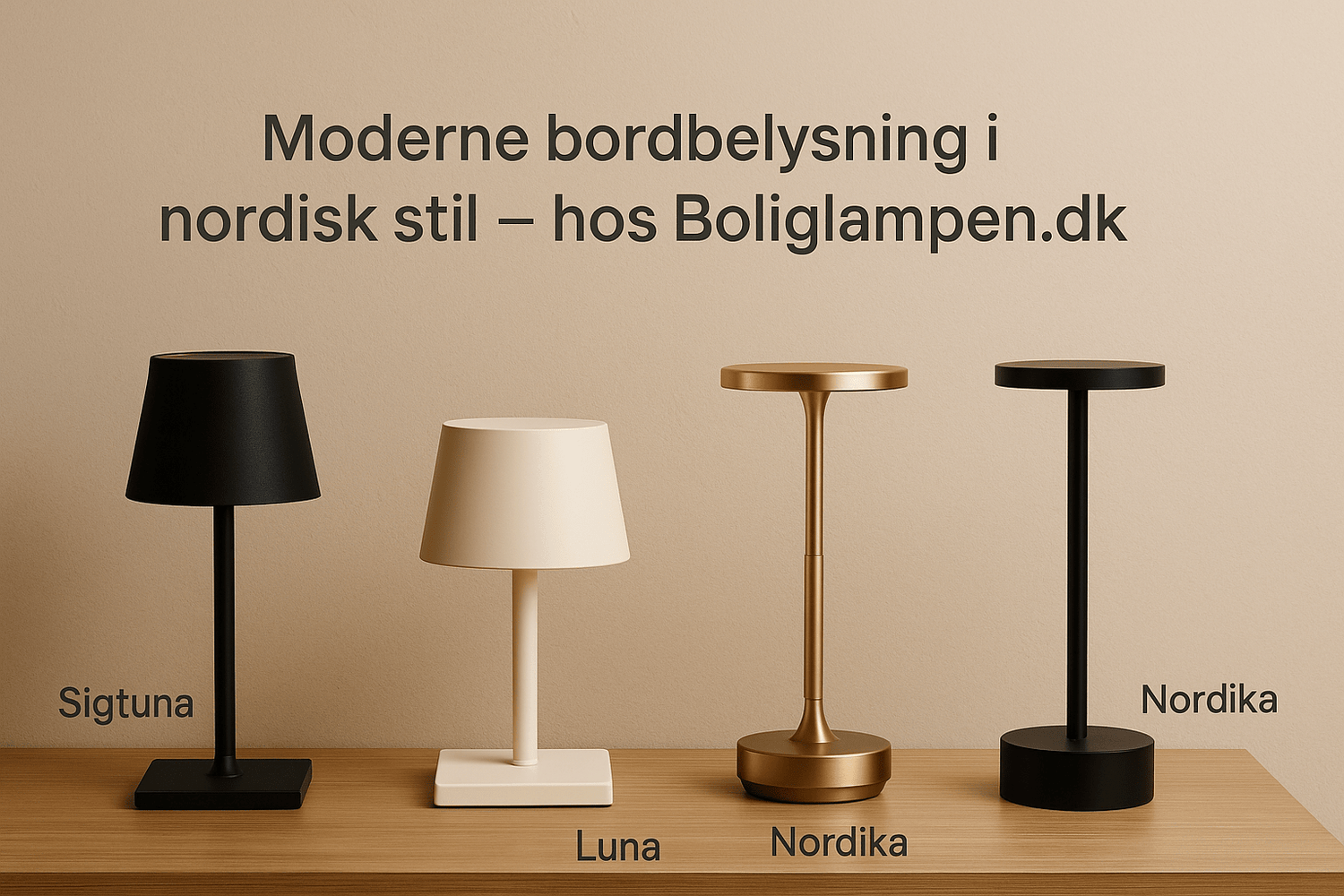 Opladelige Bordlamper i Nordisk Design - Boliglampen
