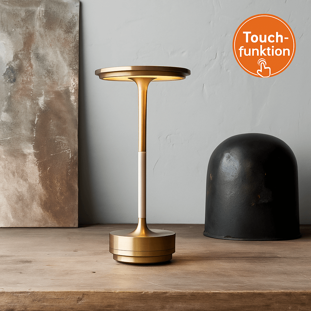 Nordika Classic – Tidløs opladelig bordlampe i metal